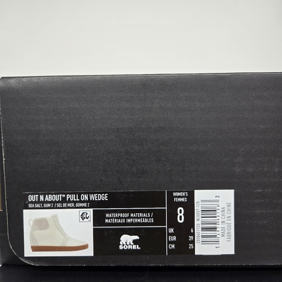 New Sorel Out N About Pull On Wedge Booties Leather Boots Women's Size 8 - Picture 8 of 8